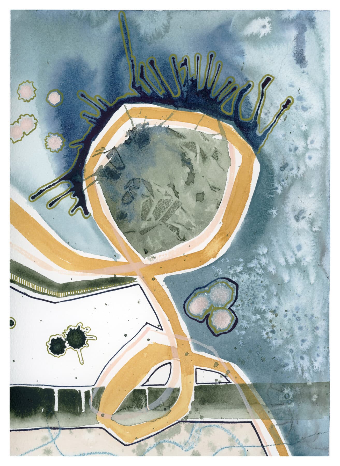 Watercolor painting of Abstract 2