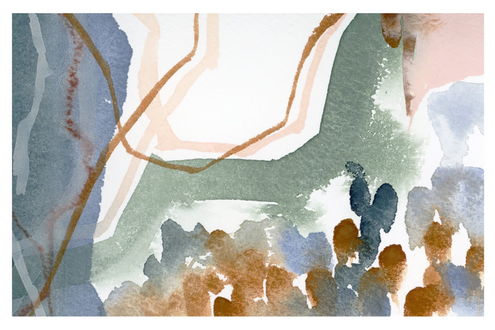 Watercolor painting of Cobalt Card 4
