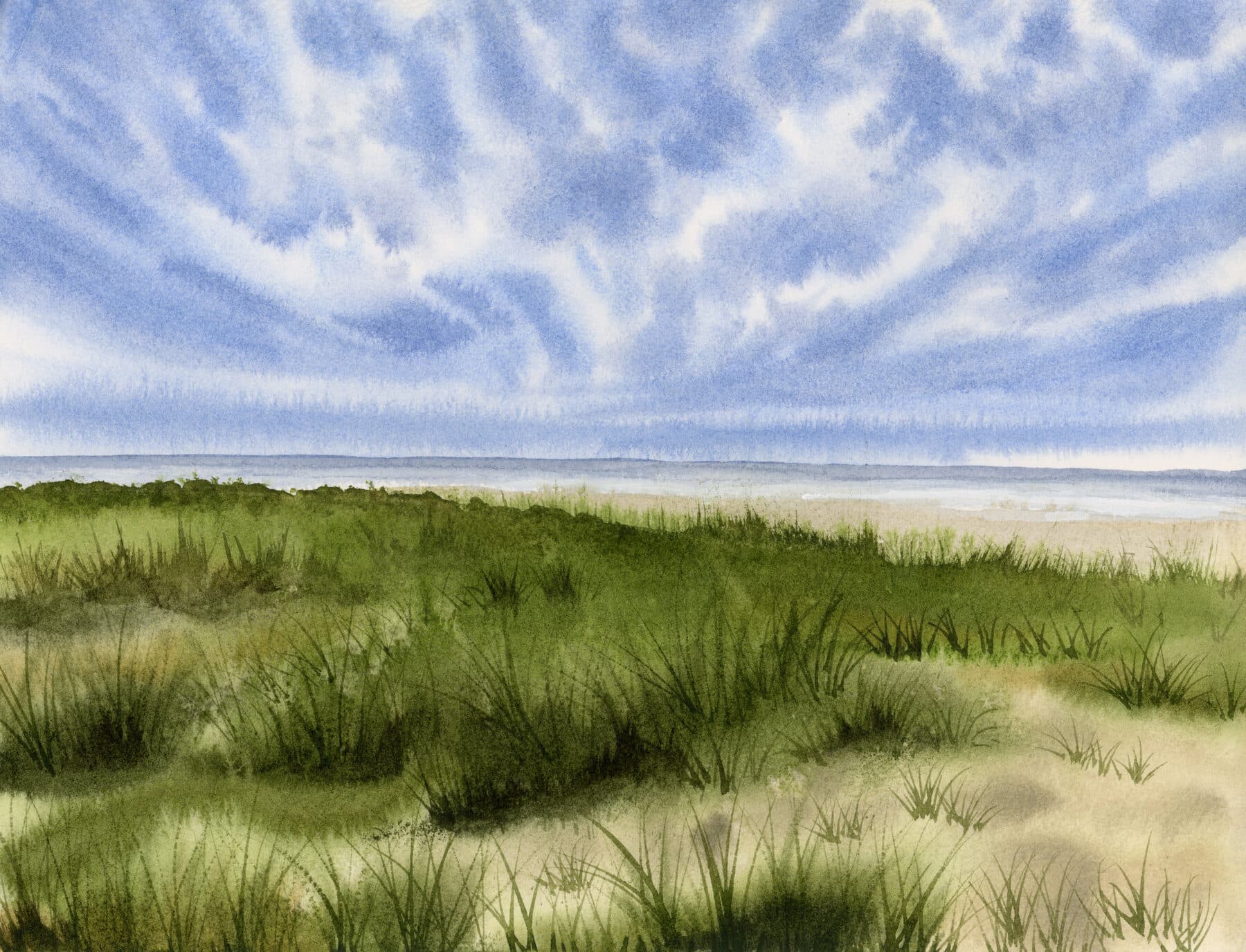 Watercolor painting of Long Beach